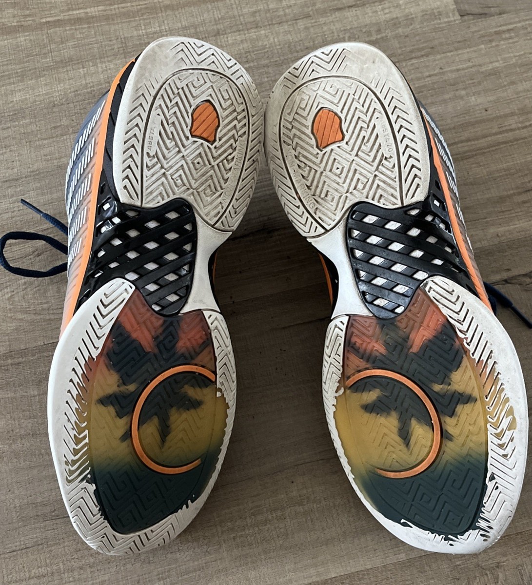 K-Swiss Hypercourt Express 2 Men's tennis shoes - Blue/Orange/Black 6613-407 S 9 View 3