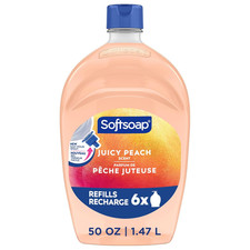Softsoap Juicy Peach Hand Soap 50 Oz Refill Kitchen Bathroom Clean 0.18 per fl oz