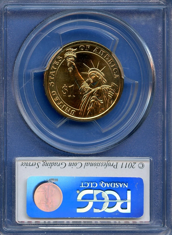 2011 D PCGS MS66 Rutherford Hayes $1 Dollar US Mint Coin 2011-D MS-66 Position B - Image 2 of 3