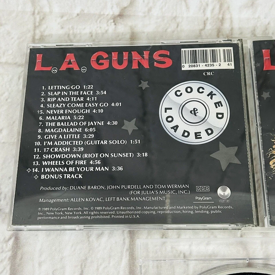 LA Guns Cocked & Loaded US CD 1989 Bonus Track Ballad Of Jayne full silver hub Foto 4 de 4