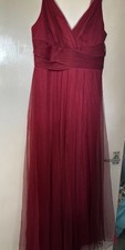Ever Pretty Prom Dress UK 12 Burgundy Zip Up Aline Style