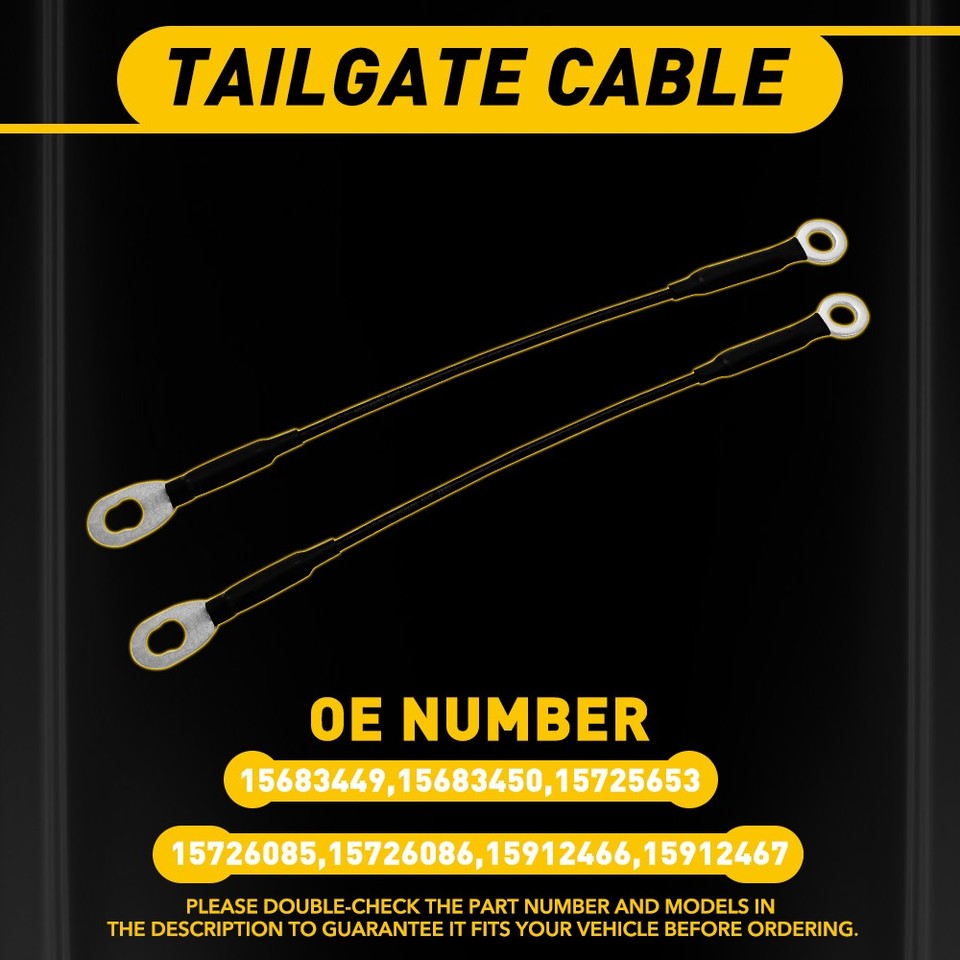 Best In Auto Replacement Tailgate Cables Compatible With 1994-2004 Chevy S10 GMC Sonoma S15 Pickup - Pair - Foto 4