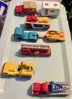 Toy Car Truck Vehicle Lot Of 8 Vintage Construction Jeep Fire Engine