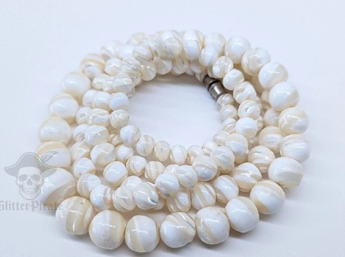 Rare 32" Balamuti Hand-Shaped Mother of Pearl Necklace | 79.5g | Art Deco