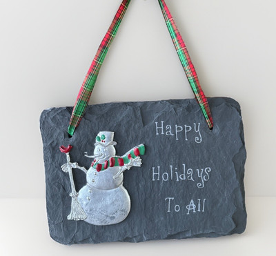 Happy Holidays Wall Door Hanging Plaque Happy Holidays to All Christmas