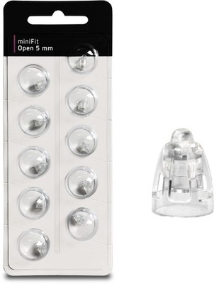 1x EWANTO miniFit 10er Blister 5 mm Open Bass wie Oticon Kuppeln für oticon