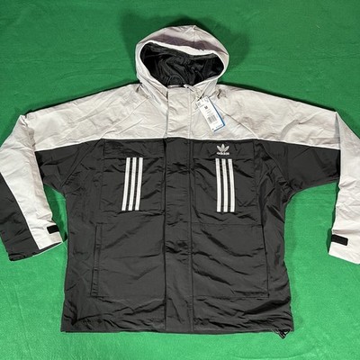 Adidas Originals Future Utility  Windbreaker Jacket Black Grey Men s Size Medium
