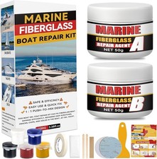 Marine Fiberglass Repair Kit for Boat Kayak Gel Coat Fix Holes, Cracks, Chip