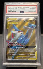 LATIAS & LATIOS GX 2019 POKEMON SUN & MOON TEAM UP RARE 169/181 PSA 8 Q0004
