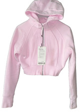 Lululemon Scuba FZ Cropped Hoodie MEPK pink SZ 4 RETAIL 118 EUC store return
