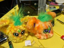 Lot of 2 Furby Furblets - Pineapple and Pumpkin- Need batteries