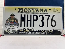 THE BEARS THAT CARE MONTANA HOPE PROJECT MONTANA LICENSE PLATE  MHP376