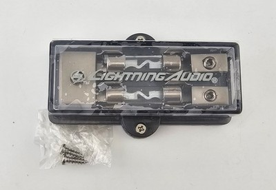 Lightning Audio LA-DAGU Dual AGU Fused Distribution Block 4 Gauge to 2x 8 Ga