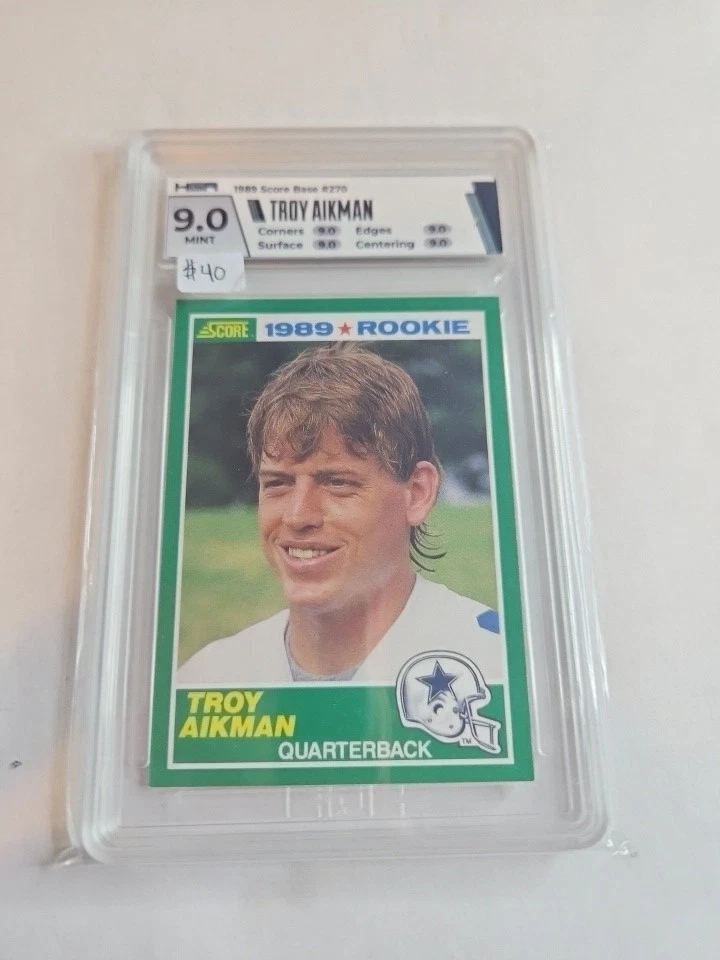 Puntuación 1989 - Troy Aikman 270 Rookie HGA 9 Foto 3 de 3