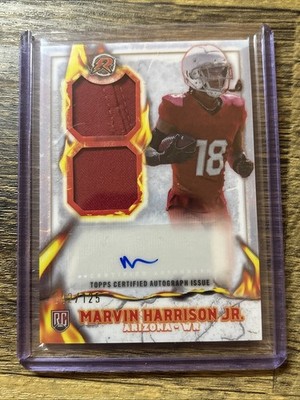  Resurgence /125 RC Marvin Harrison Jr White Surge Ignite Rookie Patch Auto 