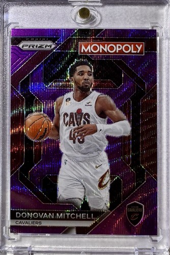 DONOVAN MITCHELL RARE PANINI PRIZM PURPLE WAVE INVESTMENT CARD CAVALIERS