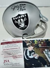 JIM OTTO AUTOGRAPHED 2 BAR TB CUSTOM MASK MINI HELMET OAKLAND RAIDERS HOF 80 JSA