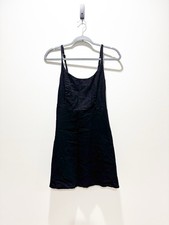 Old Navy Black Mini Dress Linen Blend Pockets Size Medium