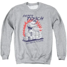 Bloodsport Death Touch Mens Crewneck Sweatshirt Athletic Heather Officially Lice