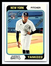 2023 Topps Heritage High Number #557 Jhony Brito Rookie Card RC Yankees. rookie card picture