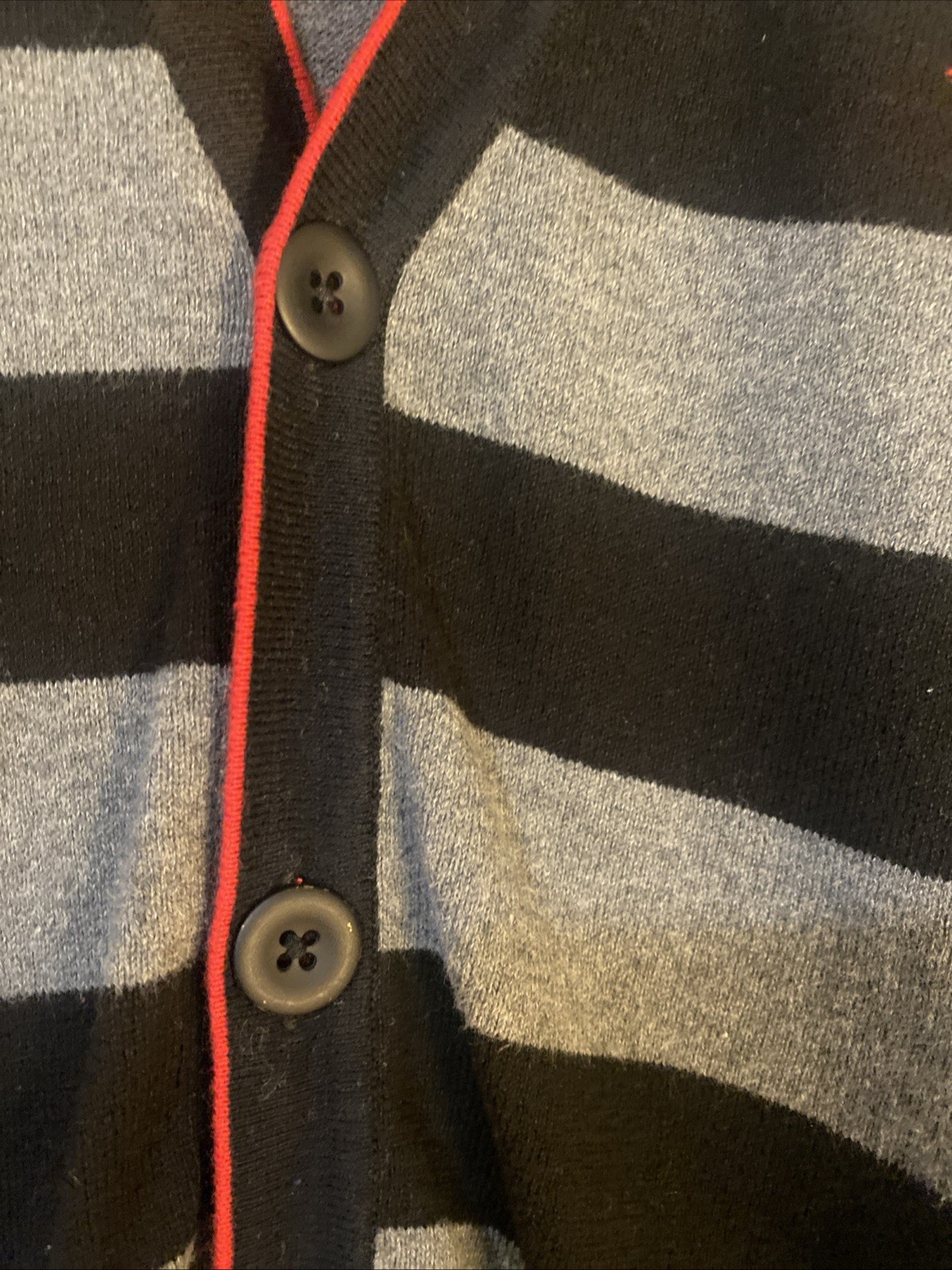 Express Men Button Down Sweater Size Large Red An… - image 5