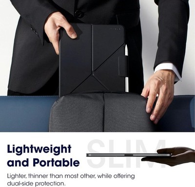 PITAKA iPad Pro 11'' Hülle Leicht mit Magnet Apple Pencil Halter - Schwarz