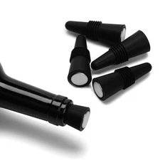Wine Stoppers (Set of 5), Silicone Wine Bottle stopper and Beverage Bottle St...