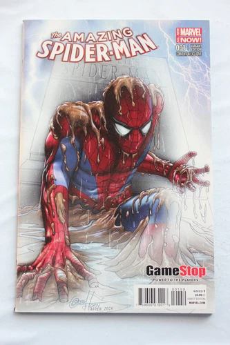 The Amazing Spider-Man #1 GameStop Sketch Cover (2014)  NM