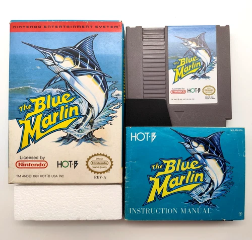 Blue Marlin (Nintendo NES, 1992) COMPLETE CIB Authentic Tested & Cleaned!