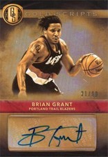 Briant Grant signed Basketball Card 2016 Panini Gold Standard #20 LE 21/99
