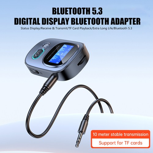 Portable Bluetooth 5.3 USB Wireless Transmitter Receiver Audio Adapter 3.5mm Aux - Picture 2 of 14
