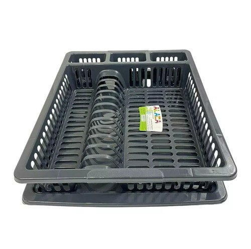 Plastic Kitchen Sink Plate Cup Cutlery Dish Drainer Holder Rack With Drip Tray - Picture 25 of 29