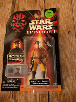Star Wars Episode 1 Naboo Royal Security Action Figure Hasbro 1999 CommTech