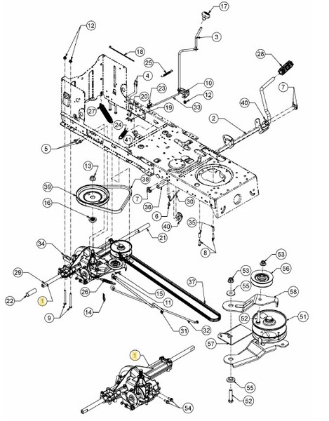 Zugkraft Original Mtd AufsitzmäHer RasenmäHer LT1 NS92 618-09815-image