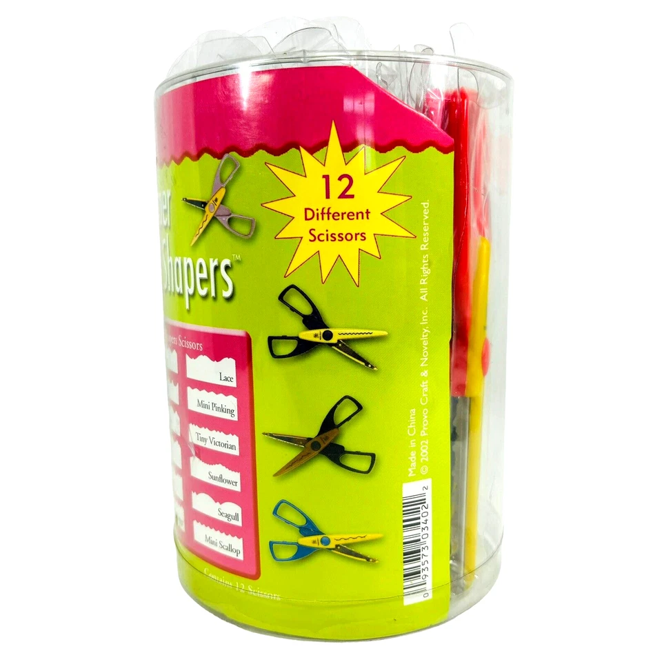 Provo Paper Shapers 6" Decorative Shapes Arts & Craft Color Scissors - Lot of 12 - Image 3 of 4