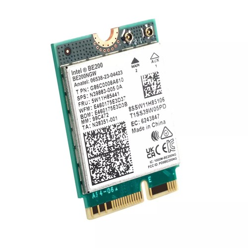 WiFi 7 Intel BE200NGW M.2 NGFF Tri-Band 802.11be BT 5.4 Network Card Antenna Kit - Afbeelding 3 van 13