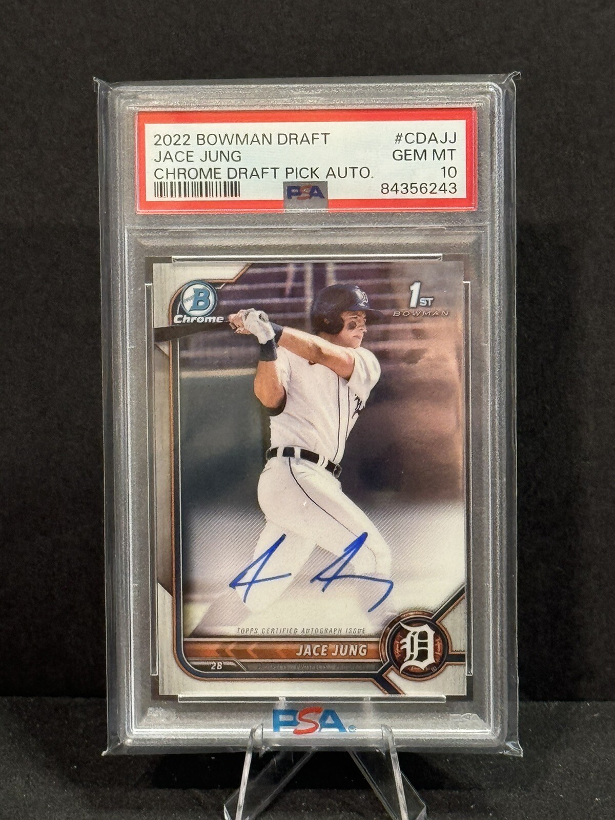 2022 Bowman Draft Chrome Jace Jung Auto Rookie #CDAJJ RC PSA 10 Detroit Tigers