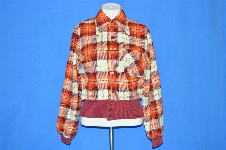 CAMISA VINTAGE AÑOS 70 NACIONAL TIENDA ROJA A CUADROS AÑOS 40 CAMISA ESTILO BAN LON PEQUEÑA S Foto 2 de 3