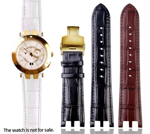 Per Versace V RACE CHRONO Cinturino Orologio Vera Pelle 24mm Tacca Cinturino Orologio Morbido