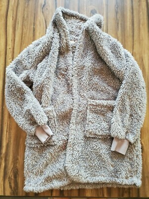 BP Light Grey Sleet Fleece Cardigan Sweater Women's - Small | eBay