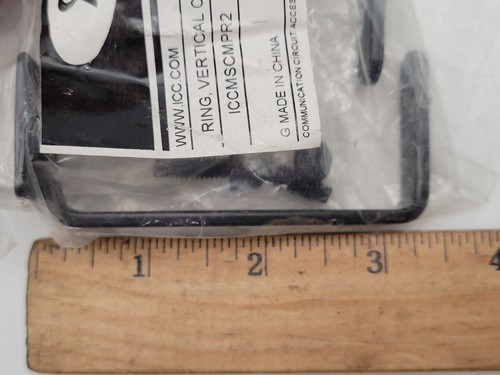 10Pc ICC ICCMSCMPR2 3" Single Cable Vertical Management Ring Black #10-Screw - 第 9/12 張圖片