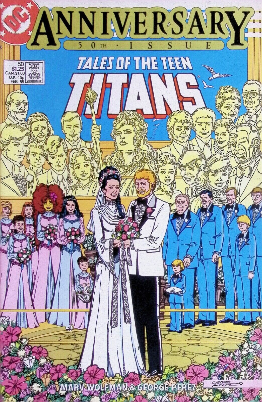 NEW TEEN TITANS Comic 50 — Wedding of Diana Troy & Terry Long — 1987 DC VF+