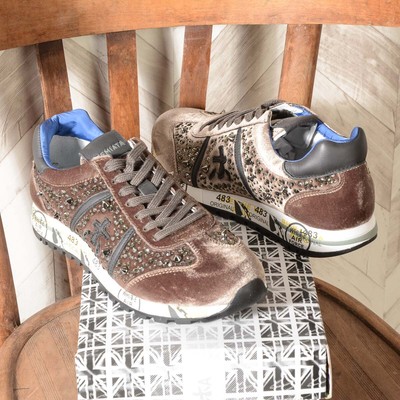 Lucy-D 3539 Sneakers Donna Premiata in velluto con applicazioni e borchie |  eBay