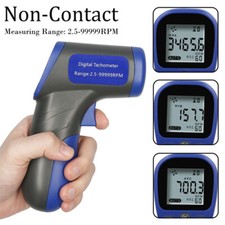 Digital Laser Tachometer Handheld 2.5-99999 RPM Meter Engine Motor Speed Gauge