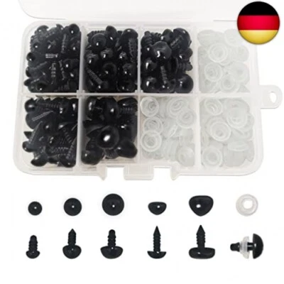 FANGZIDM 151 Stück Sicherheitsaugen und Sicherheitsnasen mit Unterlegscheiben 6-10mm