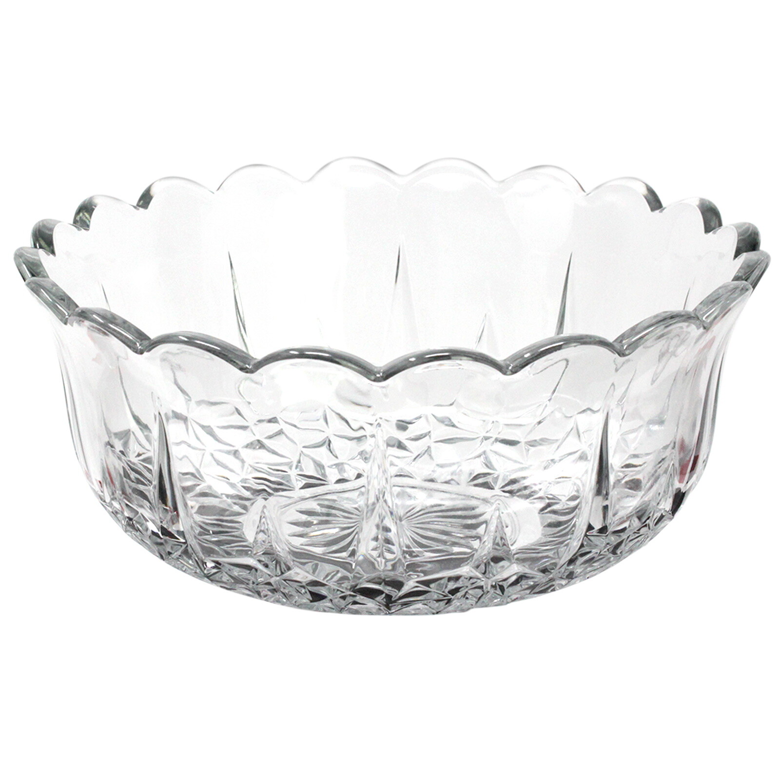 Trifle Bowl Set 7 Piece Set Clear Glass Fruit Salad Dessert Punch Bowl