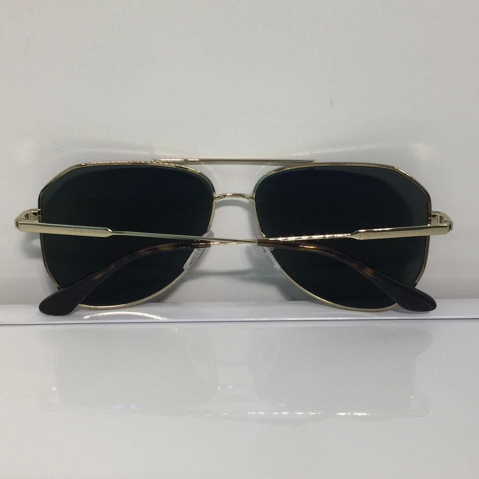 NUEVO EN CAJA Gafas de sol Prada polarizadas SPR63X ZNV03R doradas de metal aviador 58 mm Foto 4 de 4