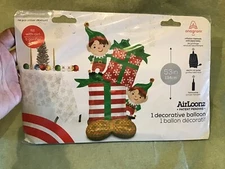 Elves With Presents 53” Airloonz Air Filled Foil Balloon Amscan Anagram