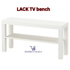 Panca TV Laccata Ikea Tavolo Supporto Plasma LCD LED Letto Salotto Bianco 90x26x45cm