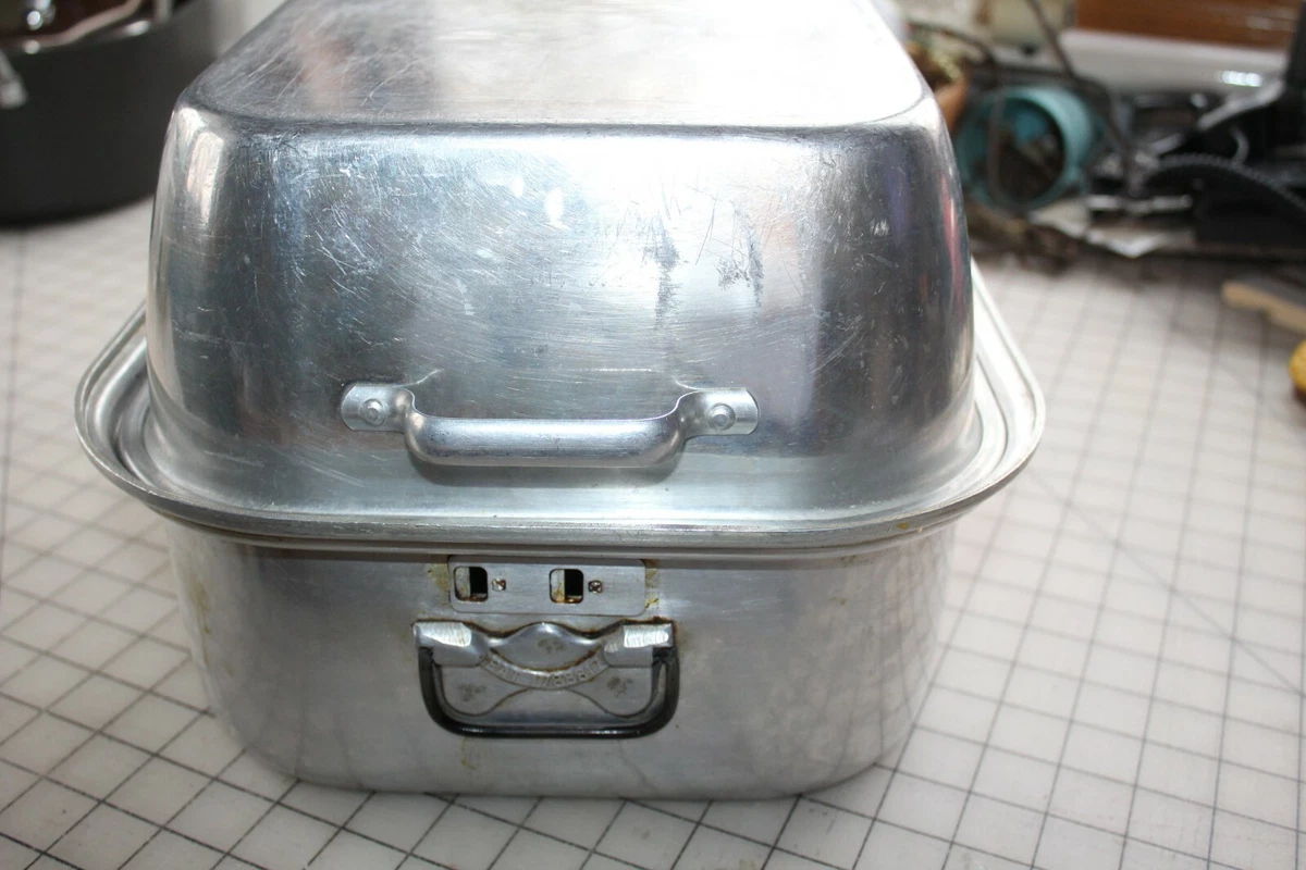 Vintage Wear Ever Aluminum Roasting Pan Roaster #818 - 4 Pieces -  Oven,Vented